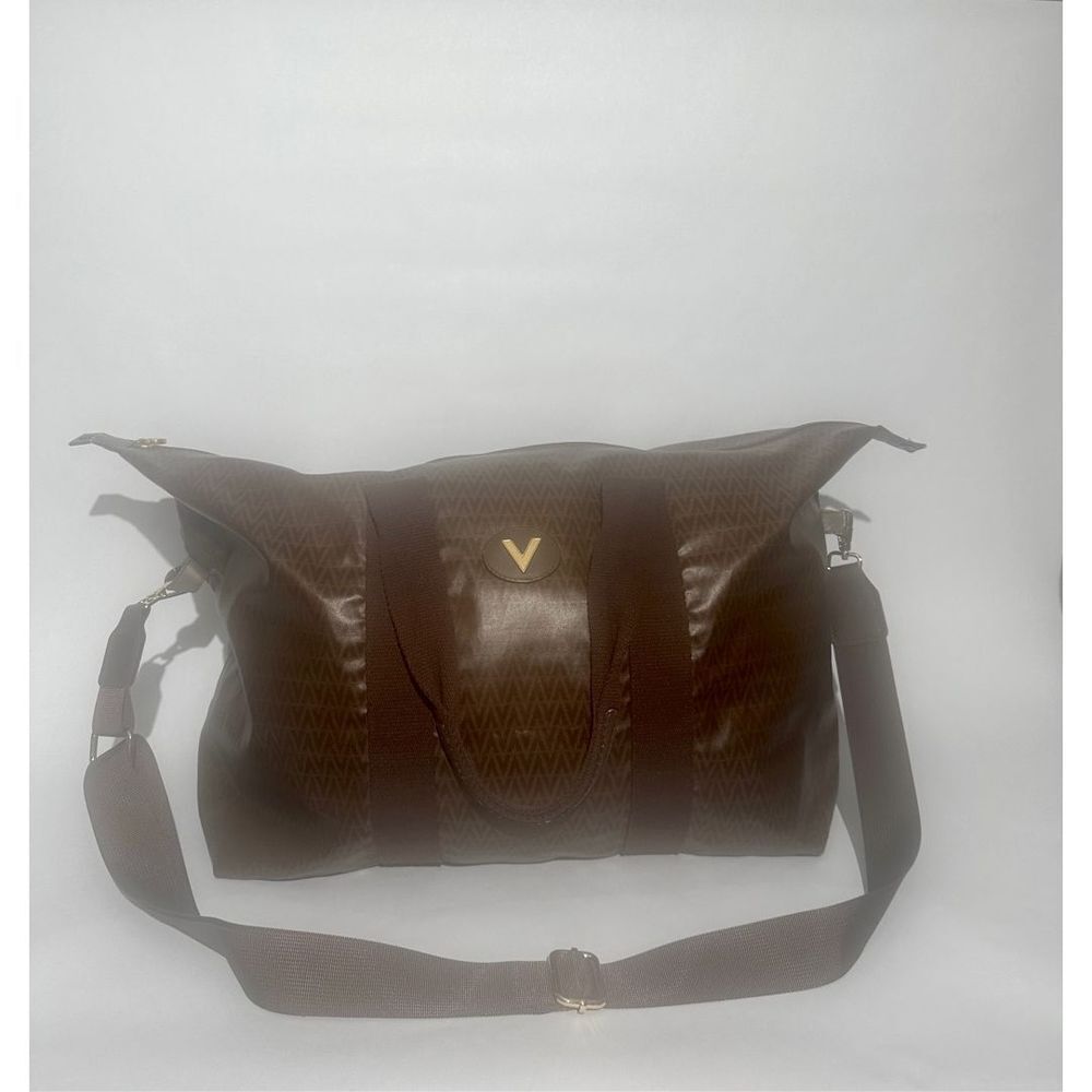Mario Valentino Travel Boston Bag PVC Leather Brown - Picture 1 of 14